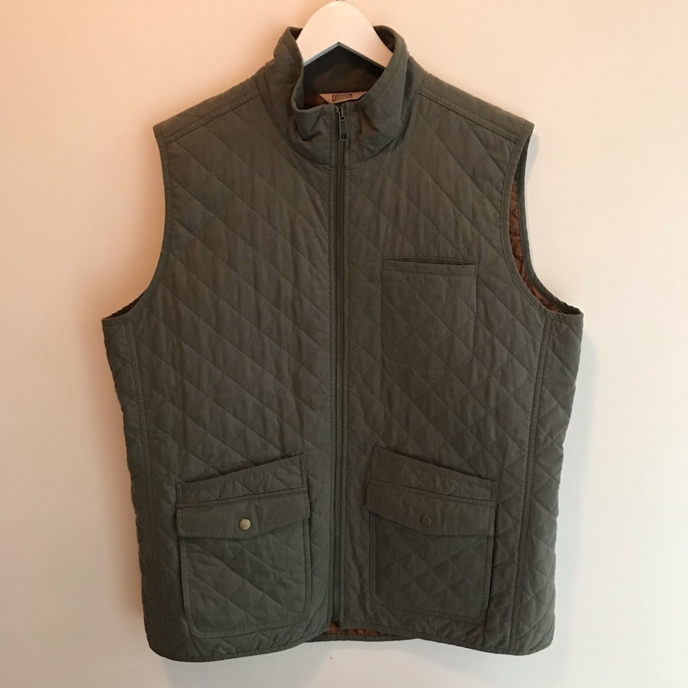 Duluth Trading Co. Cortland Quilted Vest. Green.